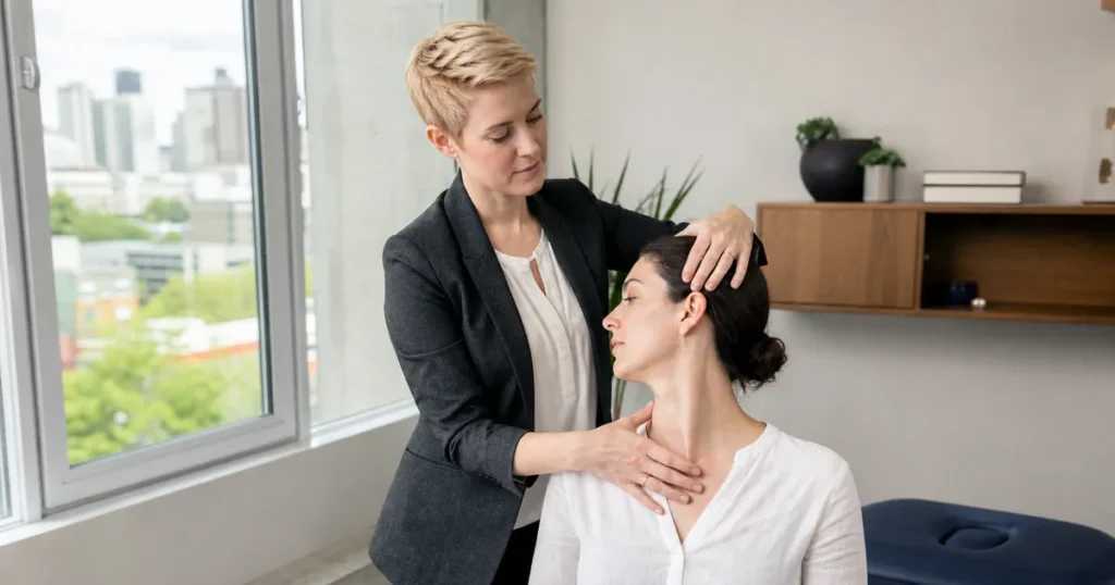 symptômes d’une entorse cervicale — information chiropratique à Montréal