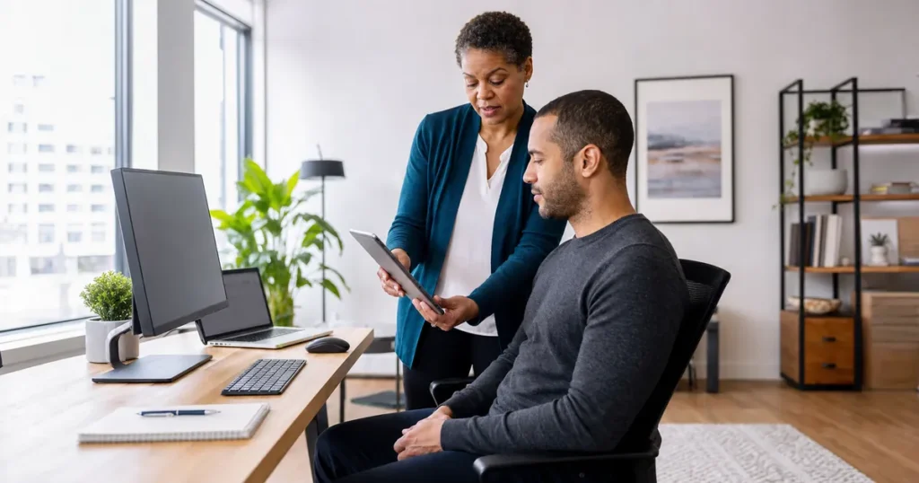 office work-related pain — chiropractic information in Montreal